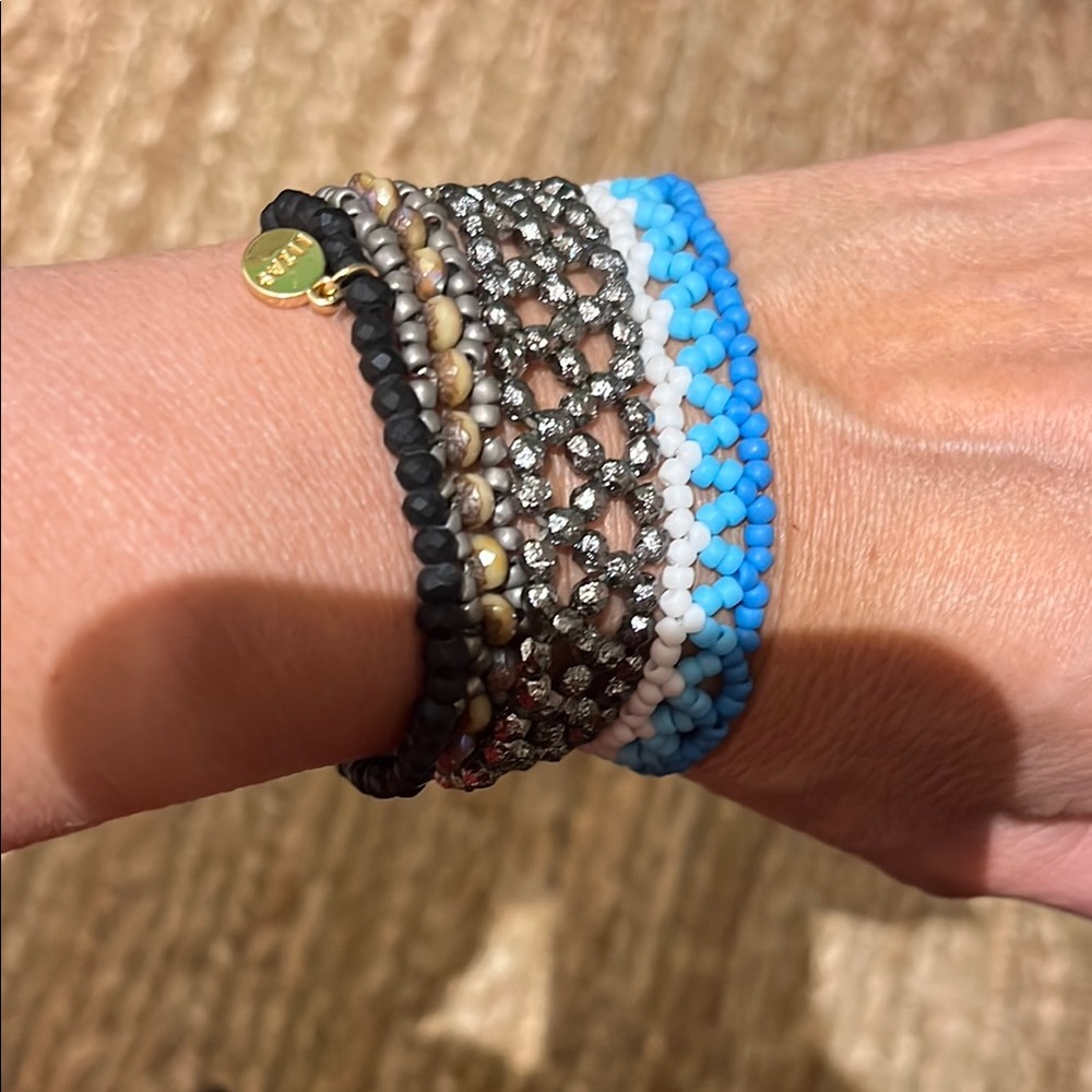 Elegant Multicolor Beaded Bracelet Set